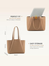 LOVEVOOK 2Pcs Leather Shoulder Bag, 15.6"