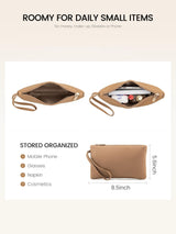 LOVEVOOK 2Pcs Leather Shoulder Bag, 15.6"