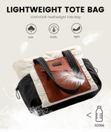 LOVEVOOK 2Pcs Quilted Puffer Tote Bag, 15.6" 17.3"