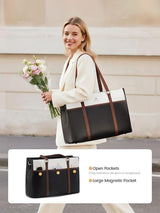 Leather Laptop Lunch Bag 15.6" 17.3"