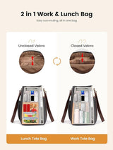 Leather Laptop Lunch Bag 15.6" 17.3"