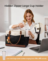 Leather Vintage Tote Bag 15.6" 17.3"