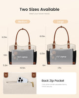 Leather Vintage Tote Bag 15.6" 17.3"