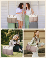 2Pcs Multi-pocket Puffer Tote Bag, 15.6" 17.3"