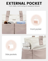2Pcs Multi-pocket Puffer Tote Bag, 15.6" 17.3"