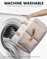 2Pcs Multi-pocket Puffer Tote Bag, 15.6" 17.3"