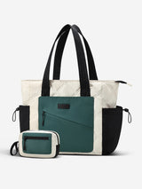 2Pcs Quilted Puffer Tote Bag, 15.6" 17.3"