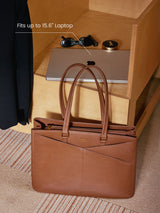 LOVEVOOK Elevate Top-Grain Leather Tote--100% Cowhide 4613