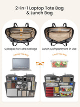Lunch Tote Bag with Lunch Compartment 15.6" 17.3"