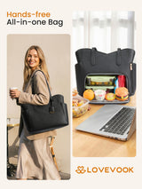 Lunch Tote Bag with Lunch Compartment 15.6" 17.3"