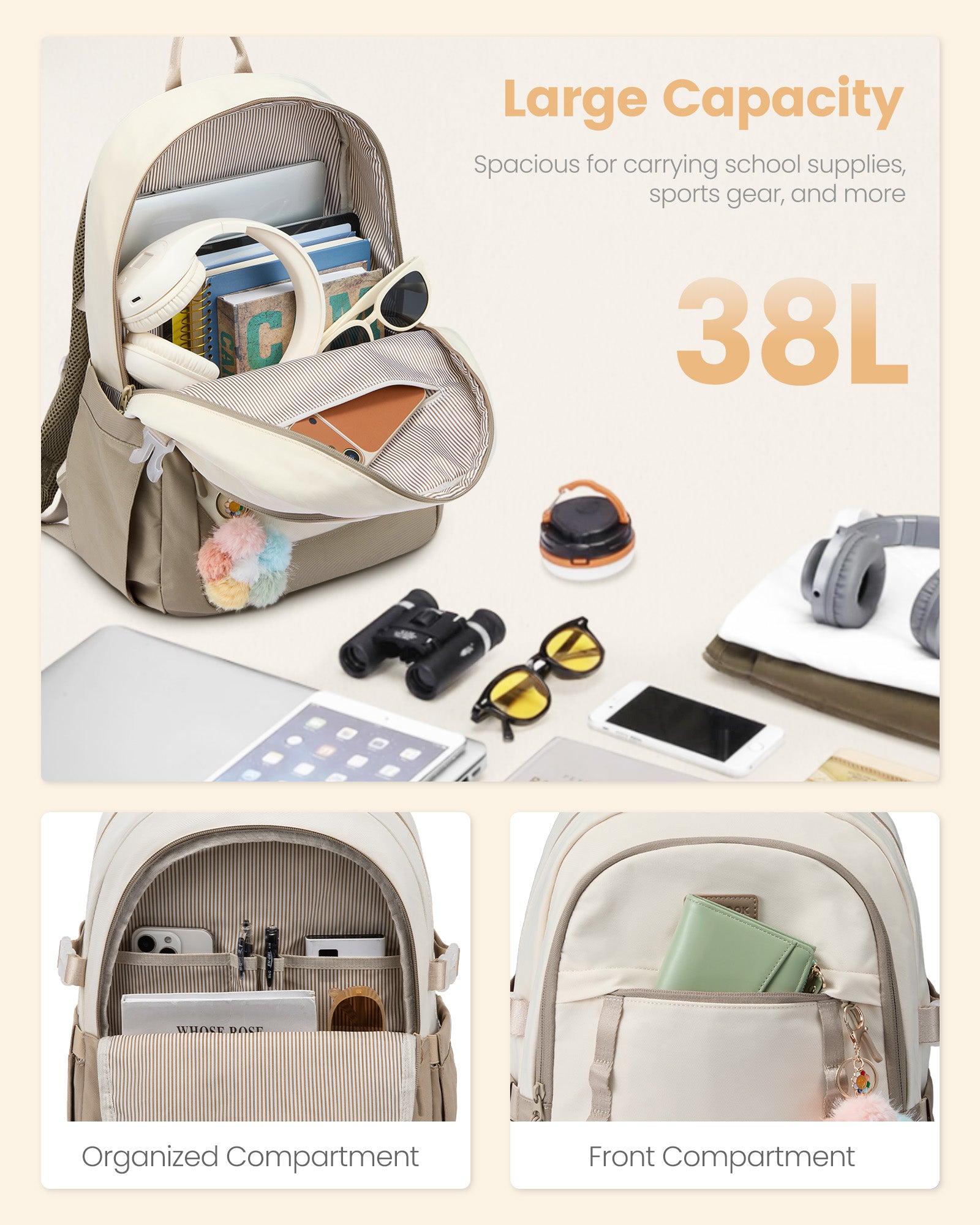 Cute School Backpack, 15.6", 5010