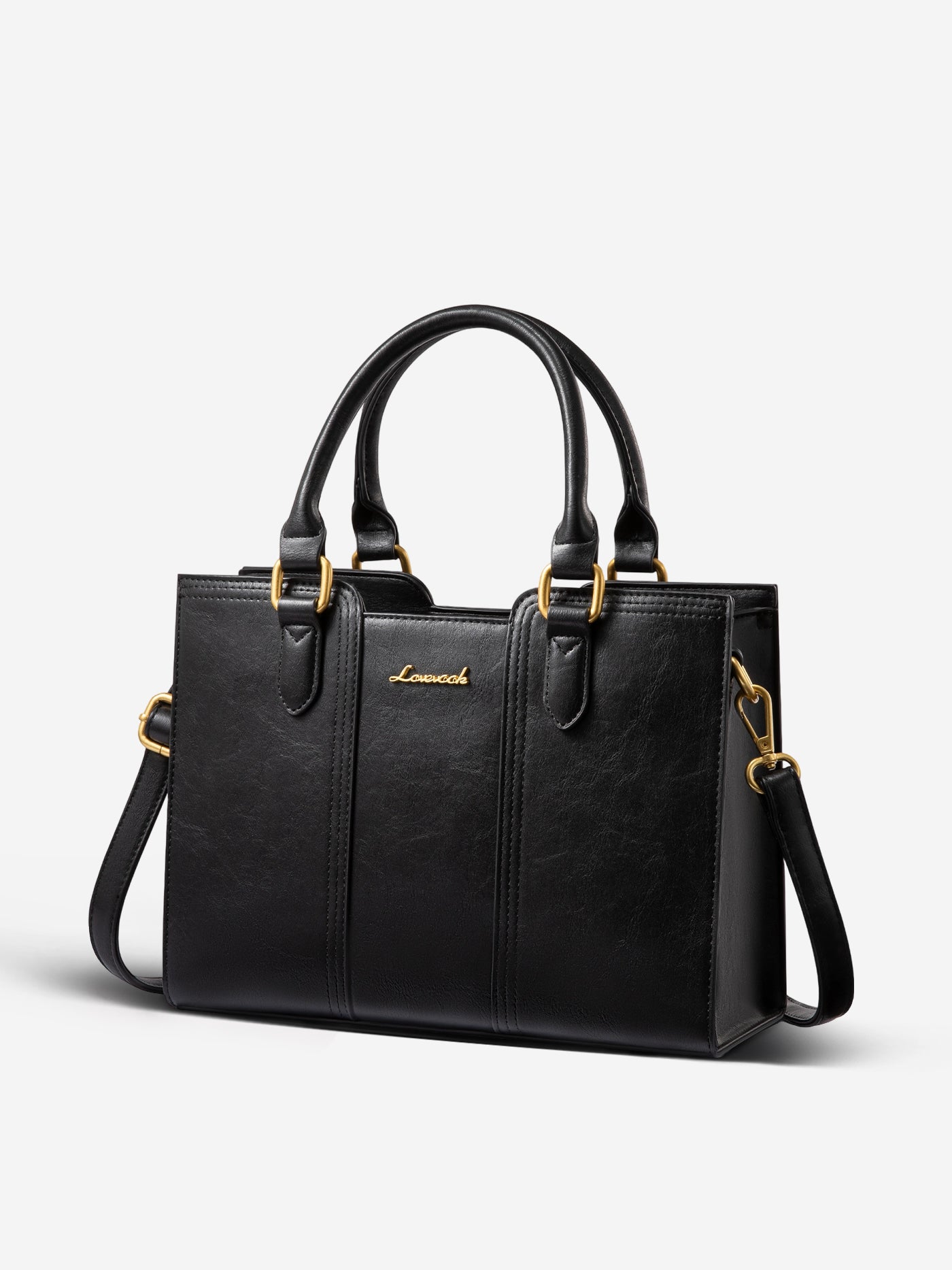 Vintage Leather Shoulder Handbag 11" 12.6"