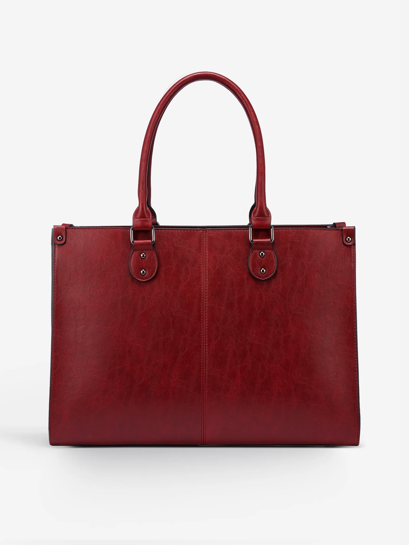 LOVEVOOK Vintage Leather Laptop Tote & Shoulder Bag 15.6 Inch