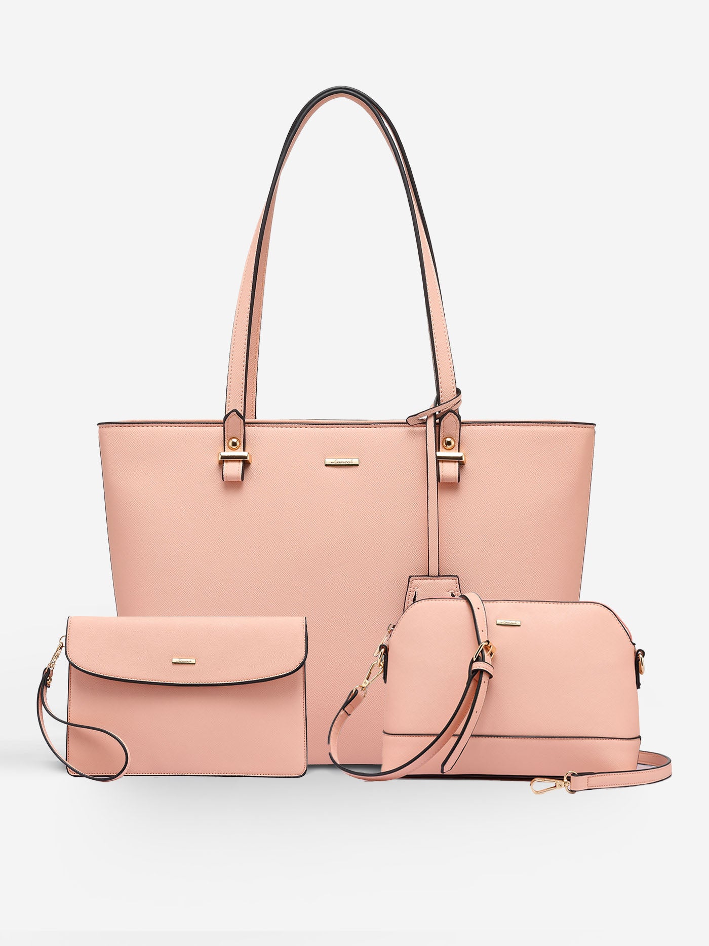 LOVEVOOK Handbag & Crossbody Bag 3-in-1 Set PVC Leather Multiple