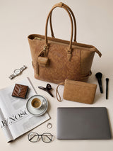 The Anchor Collection Tote Bag, C0003, Brown Embossed