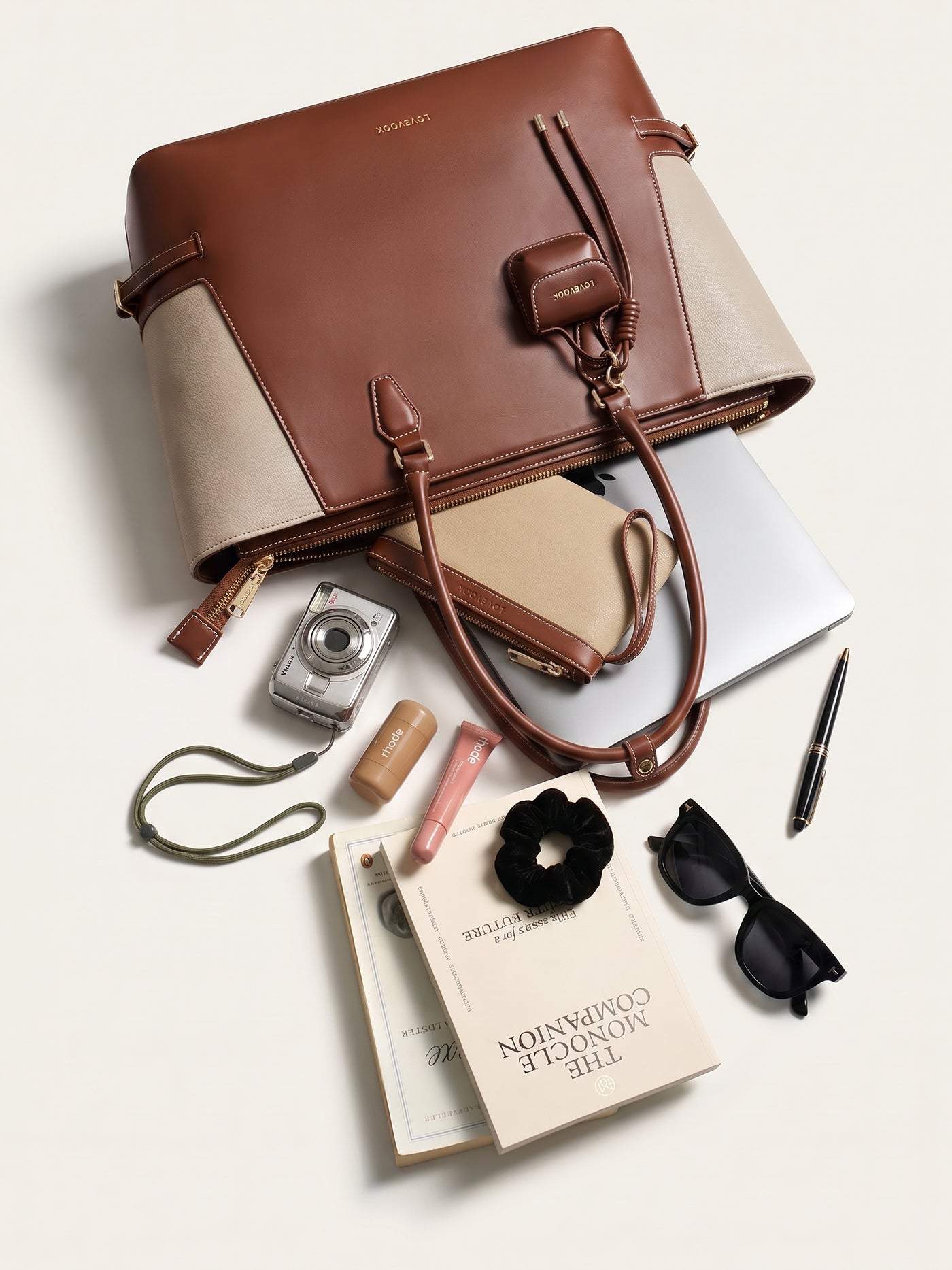 The Anchor Collection Tote Bag, C0003, Brown Embossed