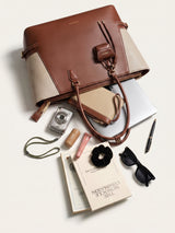 The Anchor Collection Tote Bag, C0003, Brown Embossed
