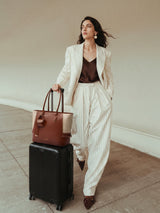 The Anchor Collection Tote Bag, C0003, Brown Embossed
