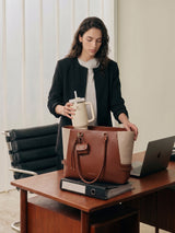 The Anchor Collection Tote Bag, C0003, Brown Embossed