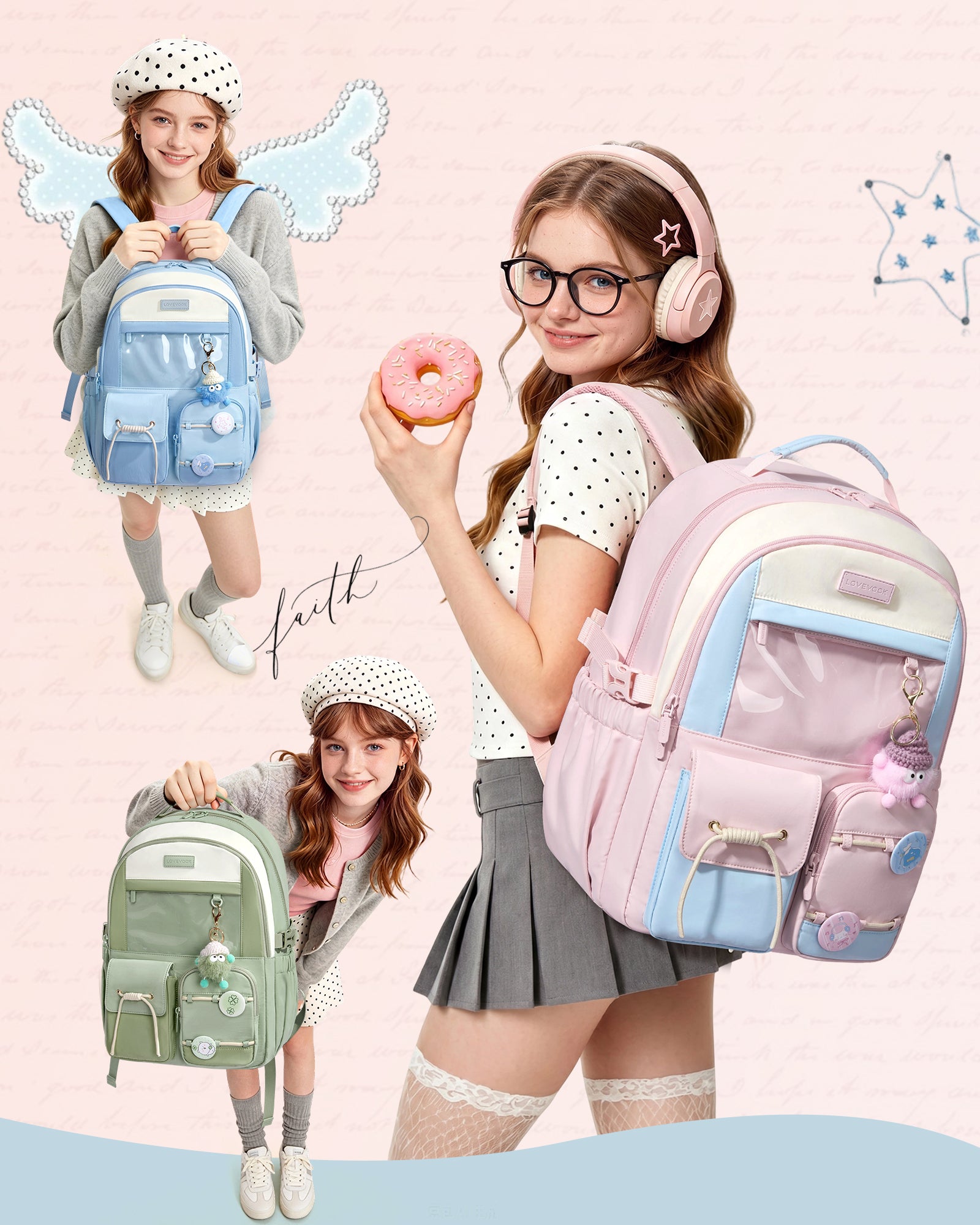 Cute School Backpack，5583