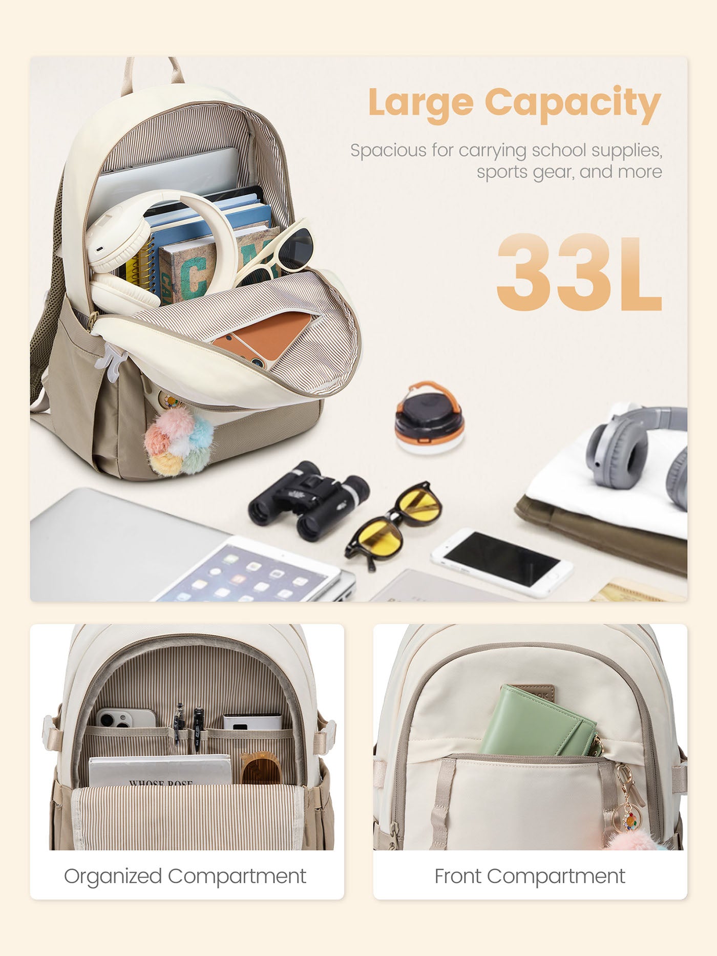 Cute School Backpack, 15.6", 5010