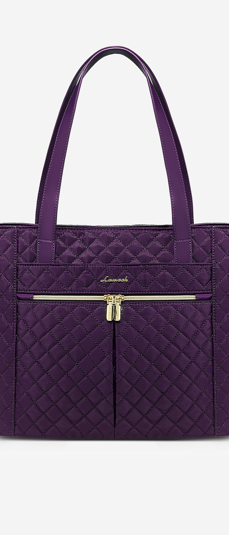 LOVEVOOK 2Pcs Diamond Quilted Tote Bag, 15.6" 17"