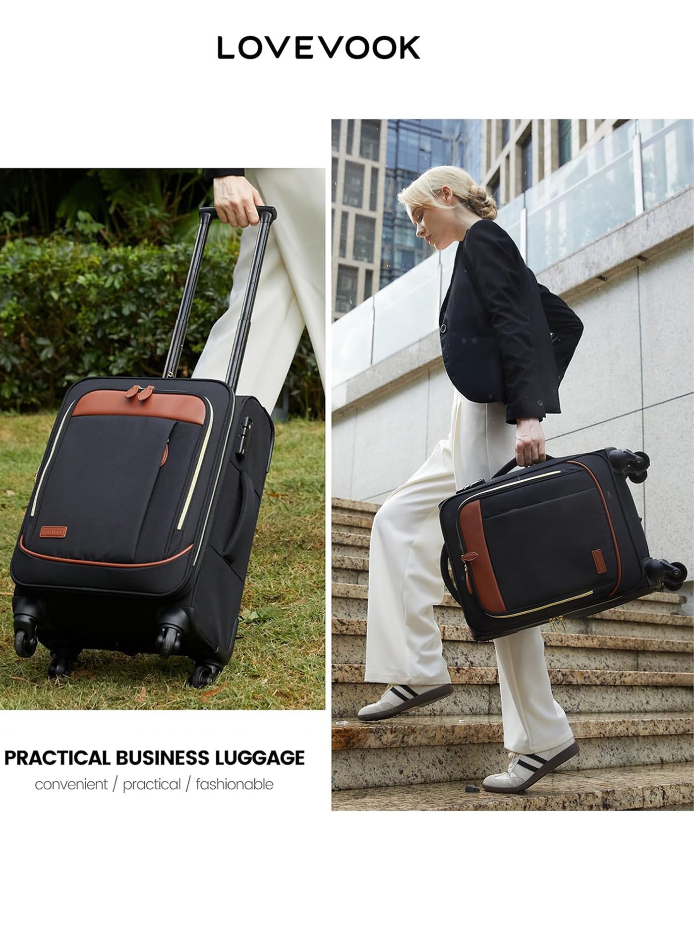 LOVEVOOK Carry-on Luggage 20 Inch with TSA Lock and Spinner Wheels