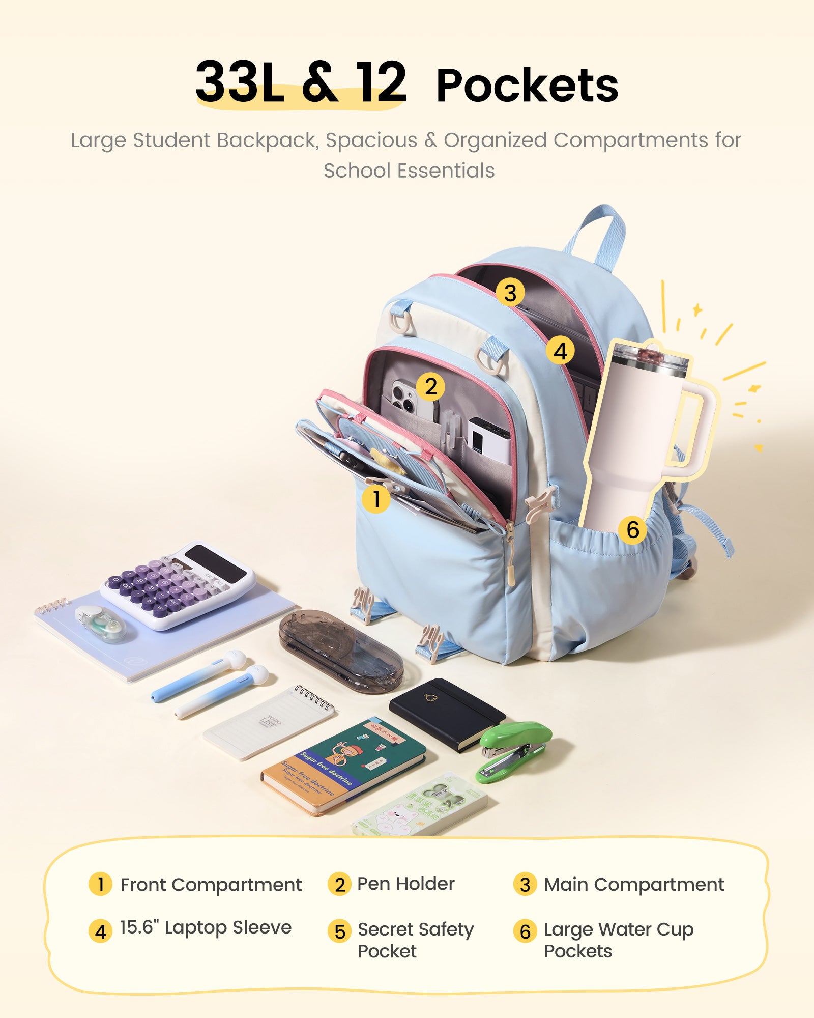 School Backpack，5590
