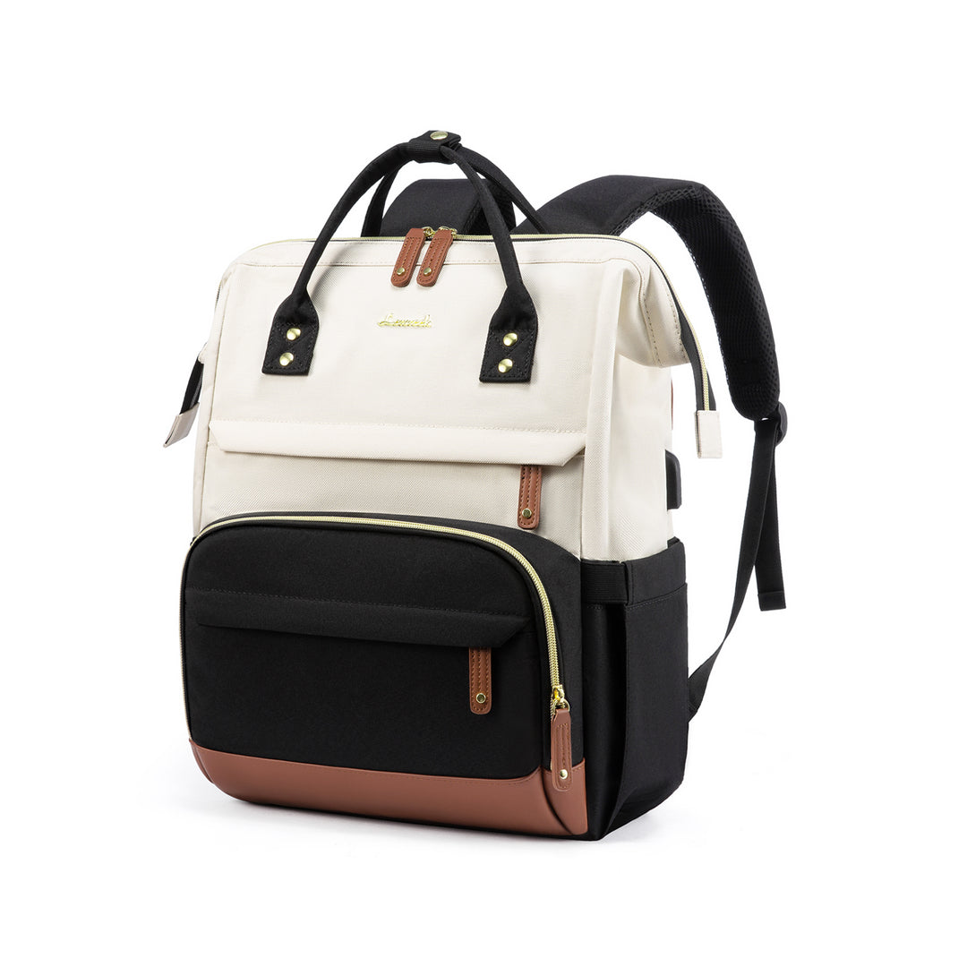 Laptop Backpack with PU leather zippers - Urban 3