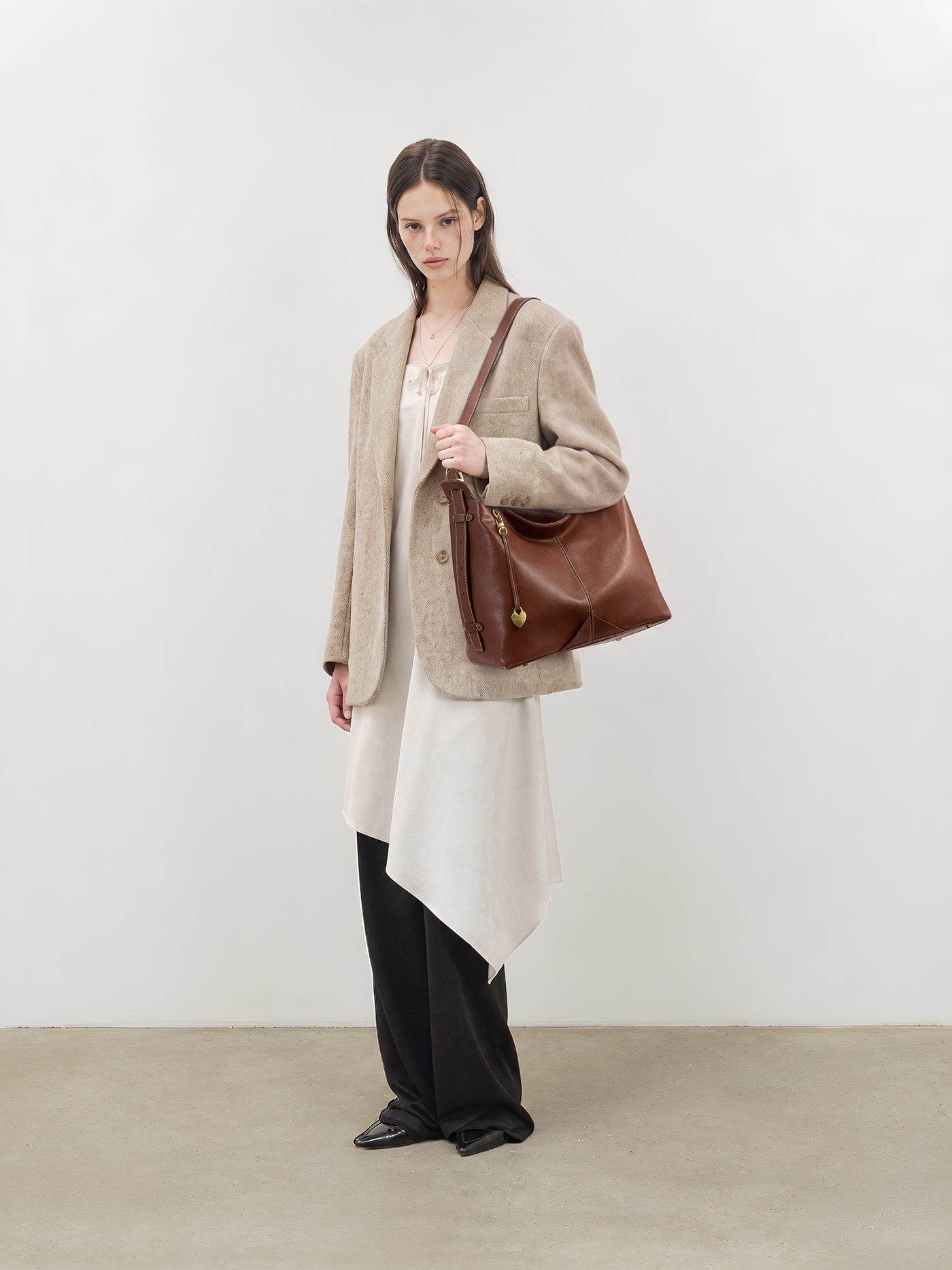 The Anchor Collection Hobo Bag, C0005, Cognac