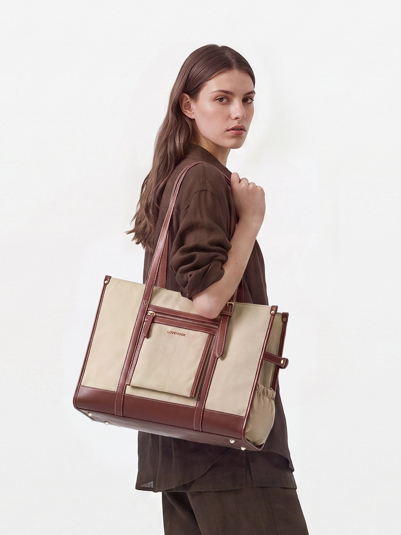 The Anchor Collection Tote Bag, C0004, Cognac