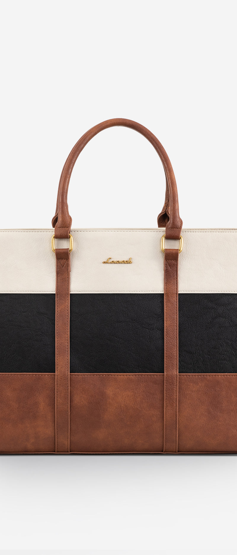 LOVEVOOK 2Pcs Elegant Colorblock Tote Bag, 15.6"