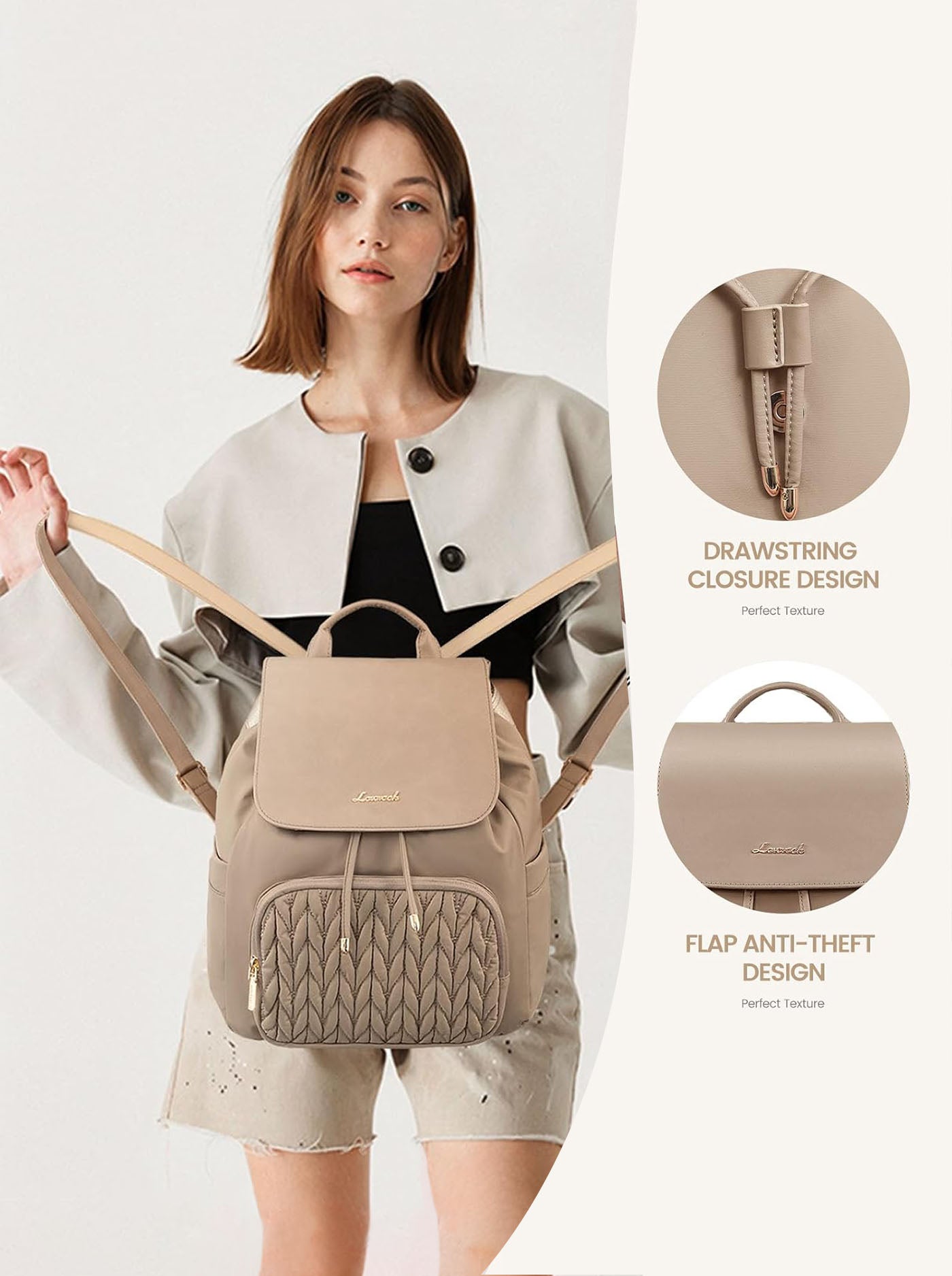 katie loxton mini brooke backpack LOVEVOOK Mini Backpack for Women 13in Quilted Water-Resistant Polyester