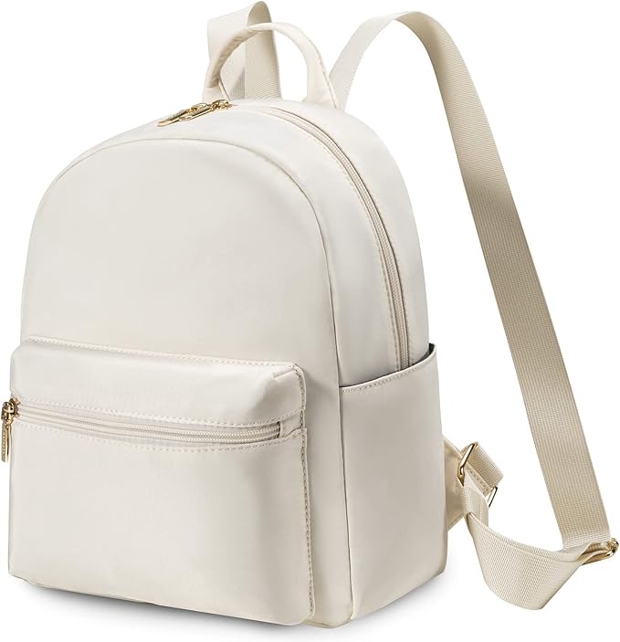 LOVEVOOK Small Backpack 11-inch iPad Compartment Waterproof Nylon, White LOVEVOOK Small Backpack 11-inch iPad Compartment Waterproof Nylon, White