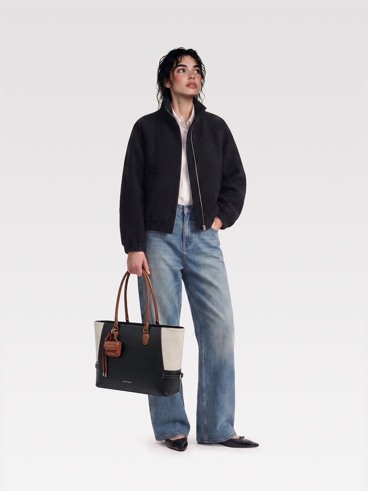 The Anchor Collection Tote Bag, C0003, Gray & Black