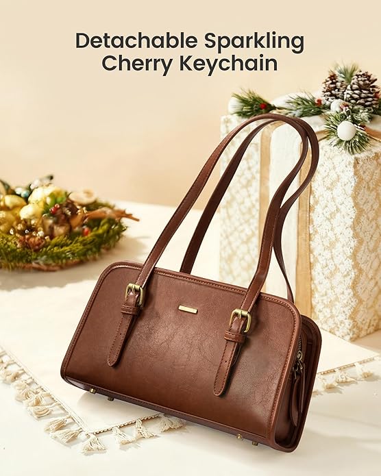 LOVEVOOK Swing Zip Shoulder Bag 11 Inch Waterproof PU Leather