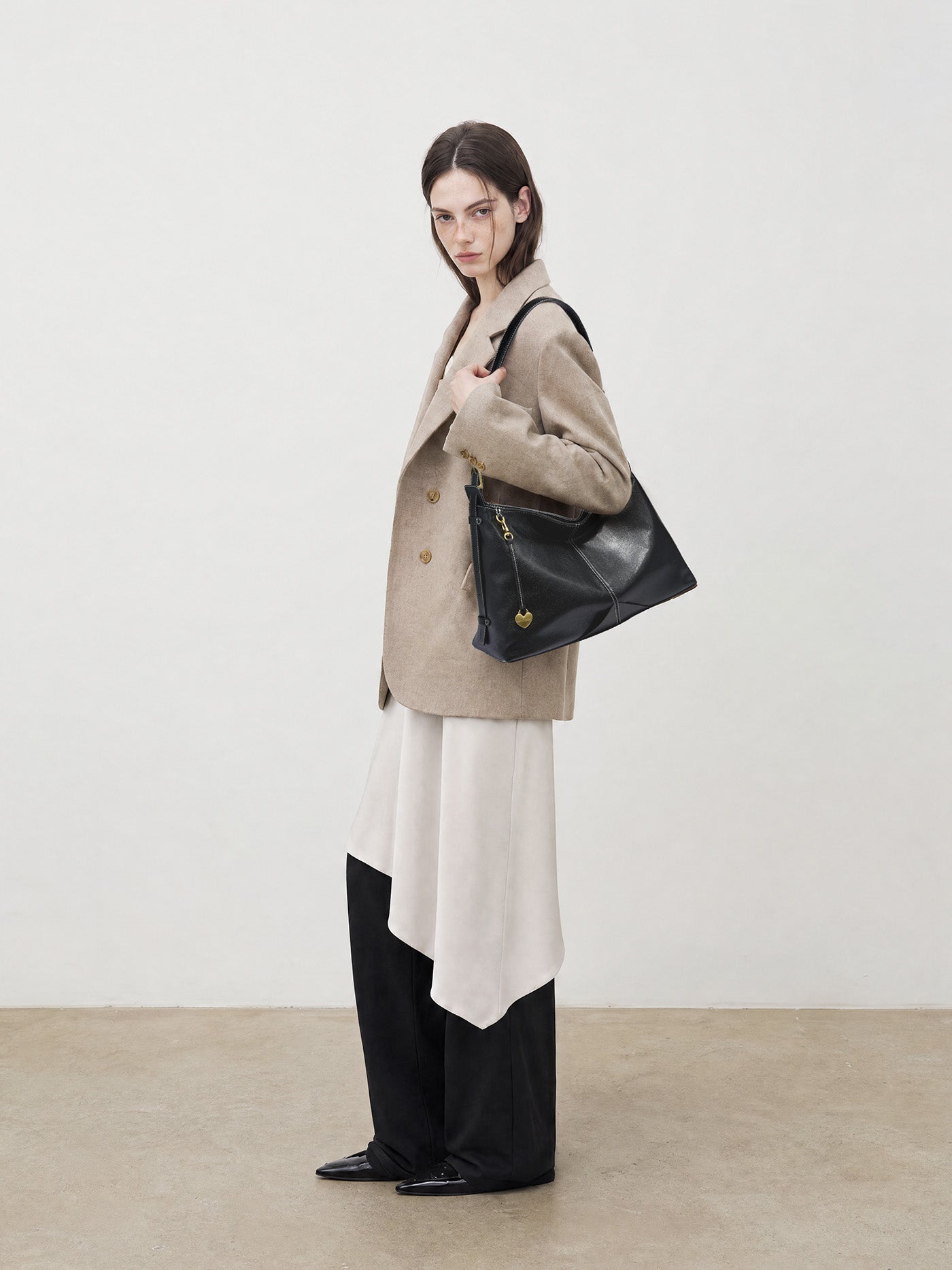 The Anchor Collection Hobo Bag, C0005, Black