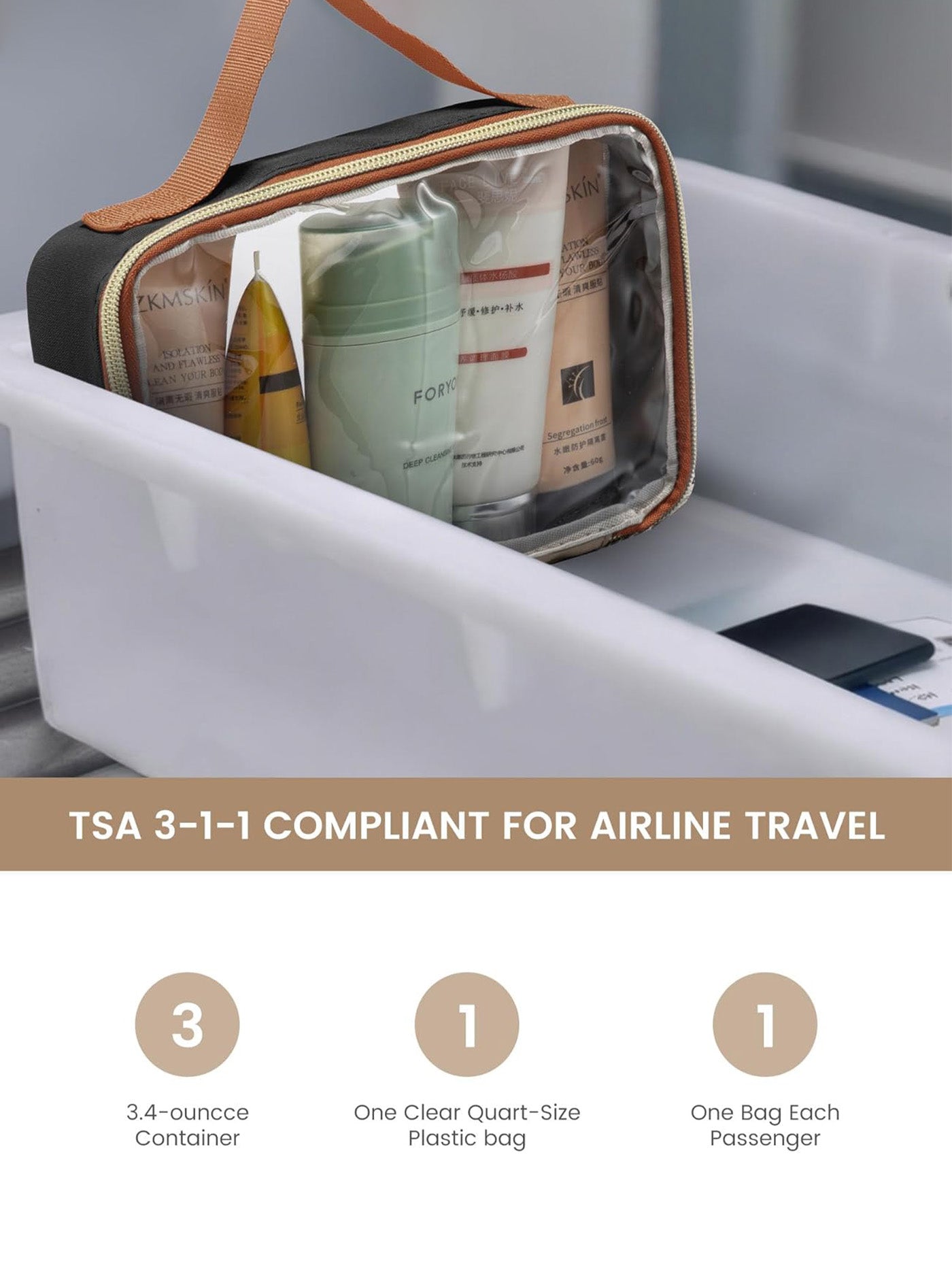 4Pcs Travel Backpack Bag 40L/50L