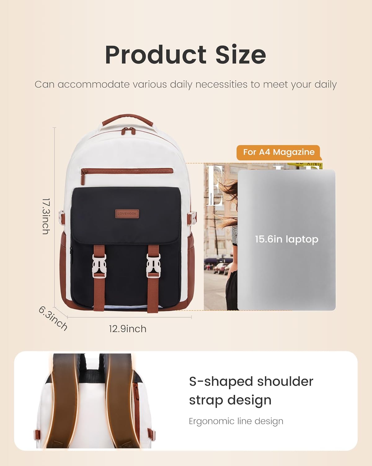 best ergonomic laptop backpack with s-shaped shoulder straps Paude for Teens, Laptop, College, University, Business, Travel adjustable sternum strap best ergonomic laptop backpack with