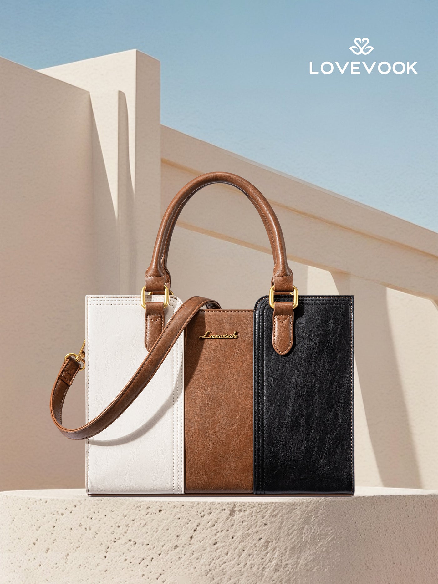 Vintage Leather Shoulder Handbag 11" 12.6"