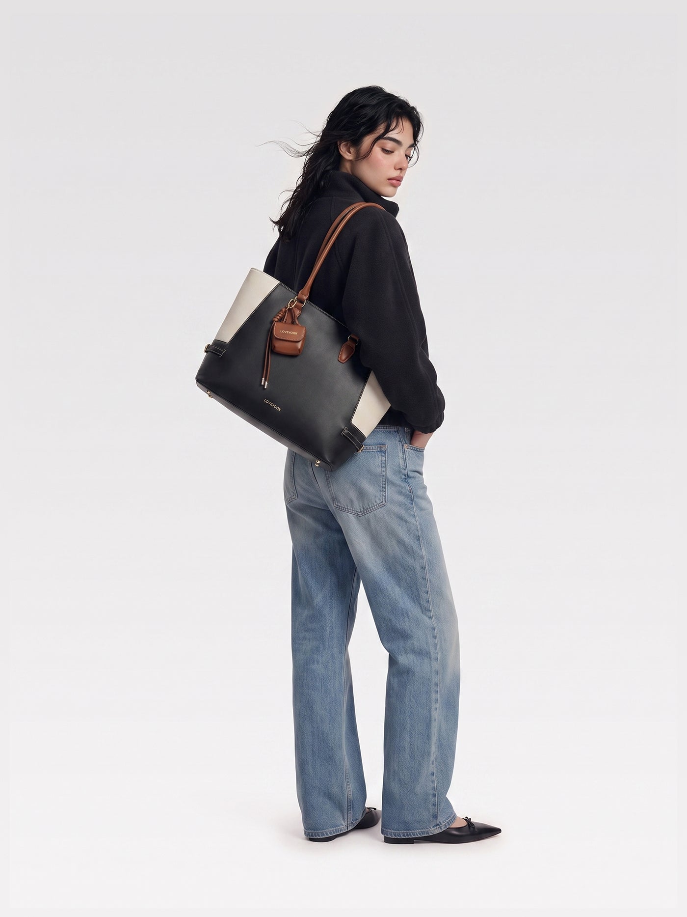 The Anchor Collection Tote Bag, C0003, Gray & Black