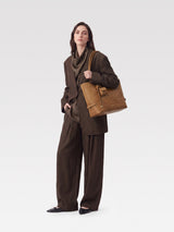 The Anchor Collection Tote Bag, C0003, Brown Embossed