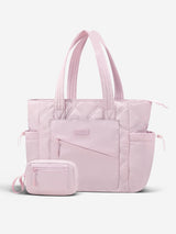 2Pcs Quilted Puffer Tote Bag, 15.6" 17.3"