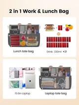 Lunch Tote Bag, 15.6" 17.3"