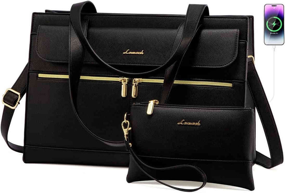Laptop Bag for Women 15.6 Inch Leather Laptop Tote Bag Waterproof Women Laptop Bag for Women 15.6 Inch Leather Laptop Tote Bag Waterproof Women