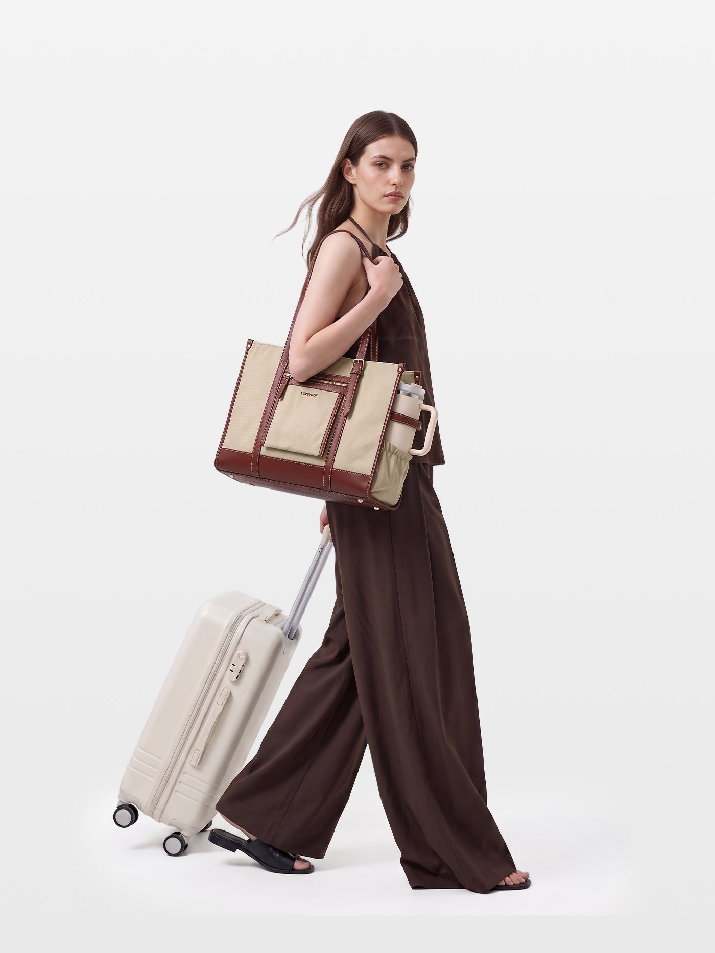 The Anchor Collection Tote Bag, C0004, Cognac
