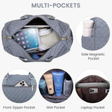 LOVEVOOK Travel Duffle Bag for Women, Weekender Overnight Bag with Shoe Compartment, Carry on Bag with Toiletry Bag, Gym Duffel Bag with Wet Pocket, Hospital Bags for Labor and Delivery 3 Pcs Set