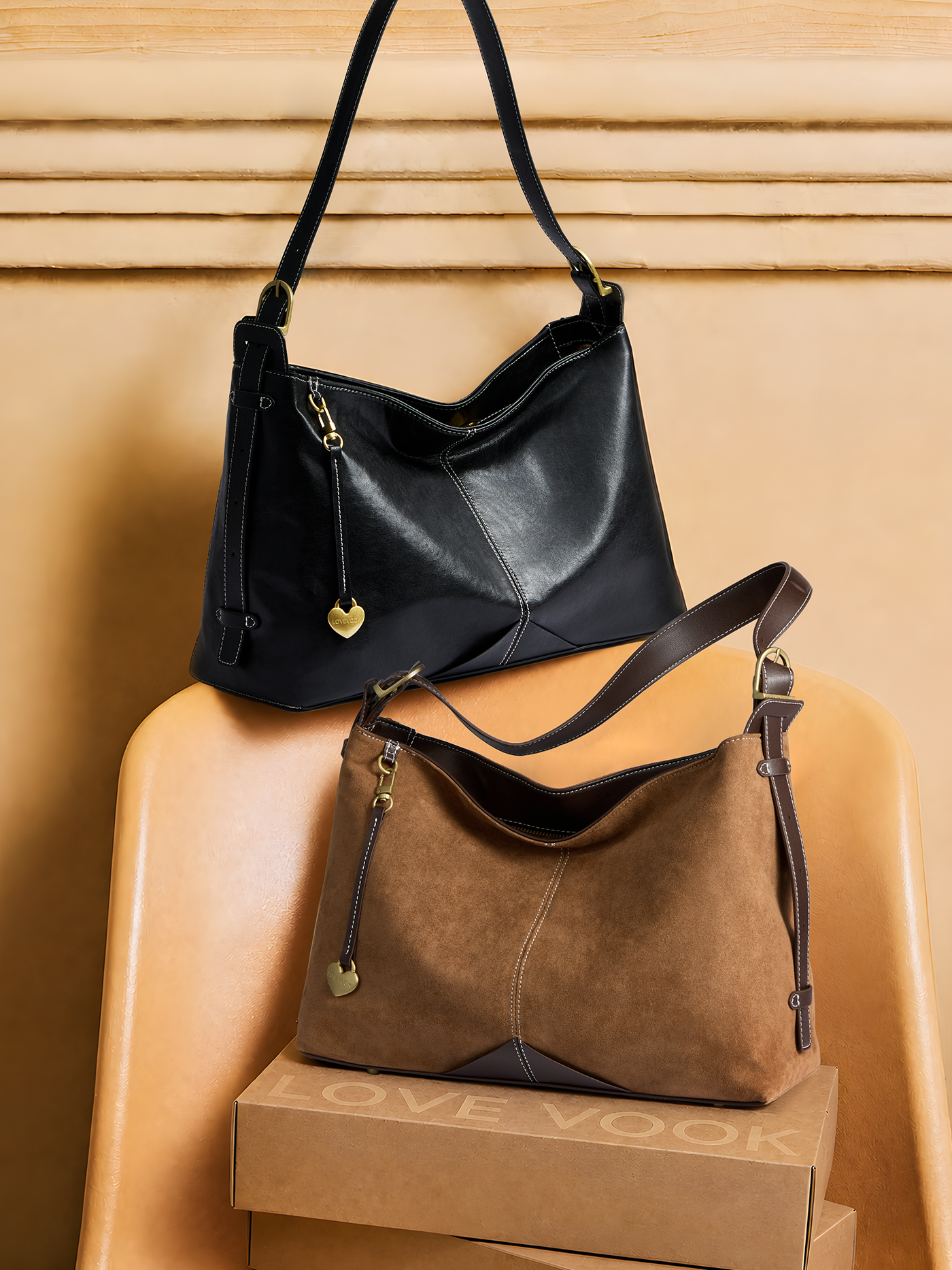 The Anchor Collection Hobo Bag, C0005, Brown