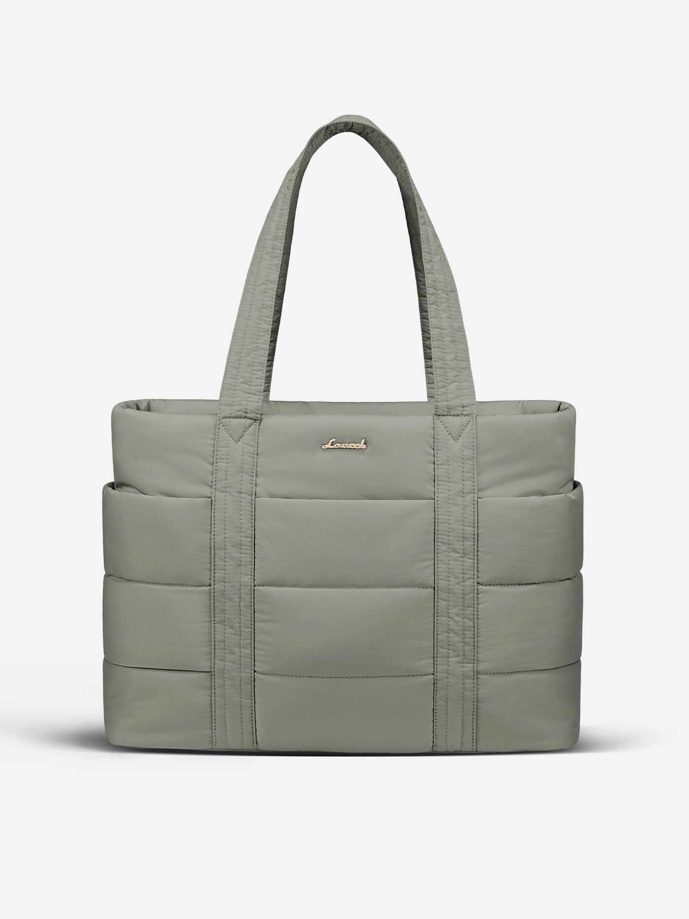 Large Puffer Work Tote Bag, 15.6" 17"