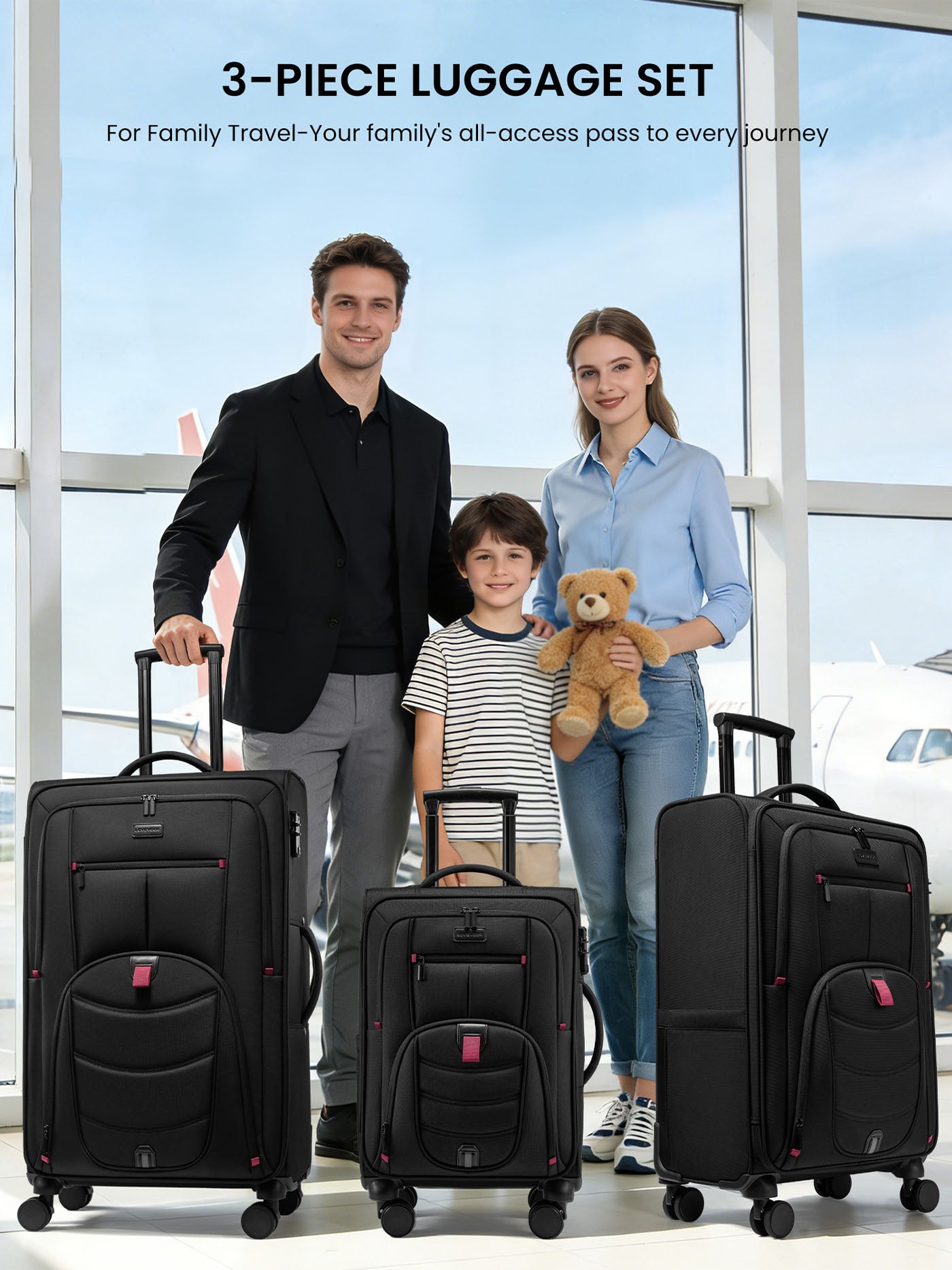Lov3 豪華セット LOVEVOOK 3-Piece Luggage Set 22